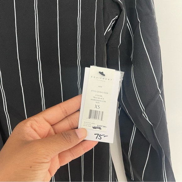 NWT  Equipment May Wall Street Pigment Striped Button Up - Picture 7 of 8